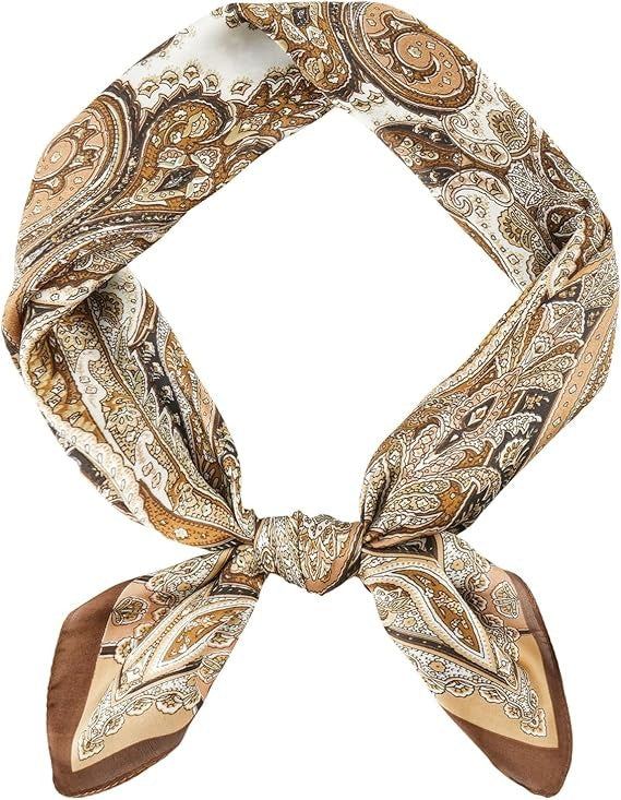 Vintage Silk Feel Square Scarf