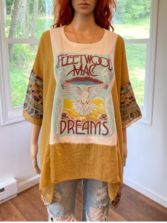 Fleetwood Mac Inspired Bat Sleeve Top