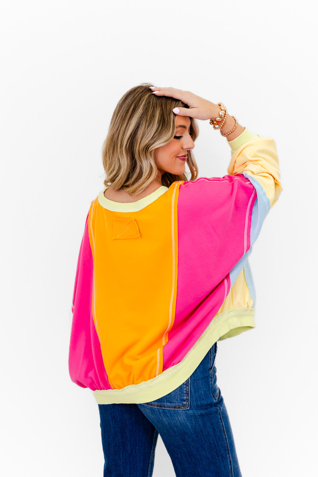 Bright Side Colorblock Crewneck Sweatshirt