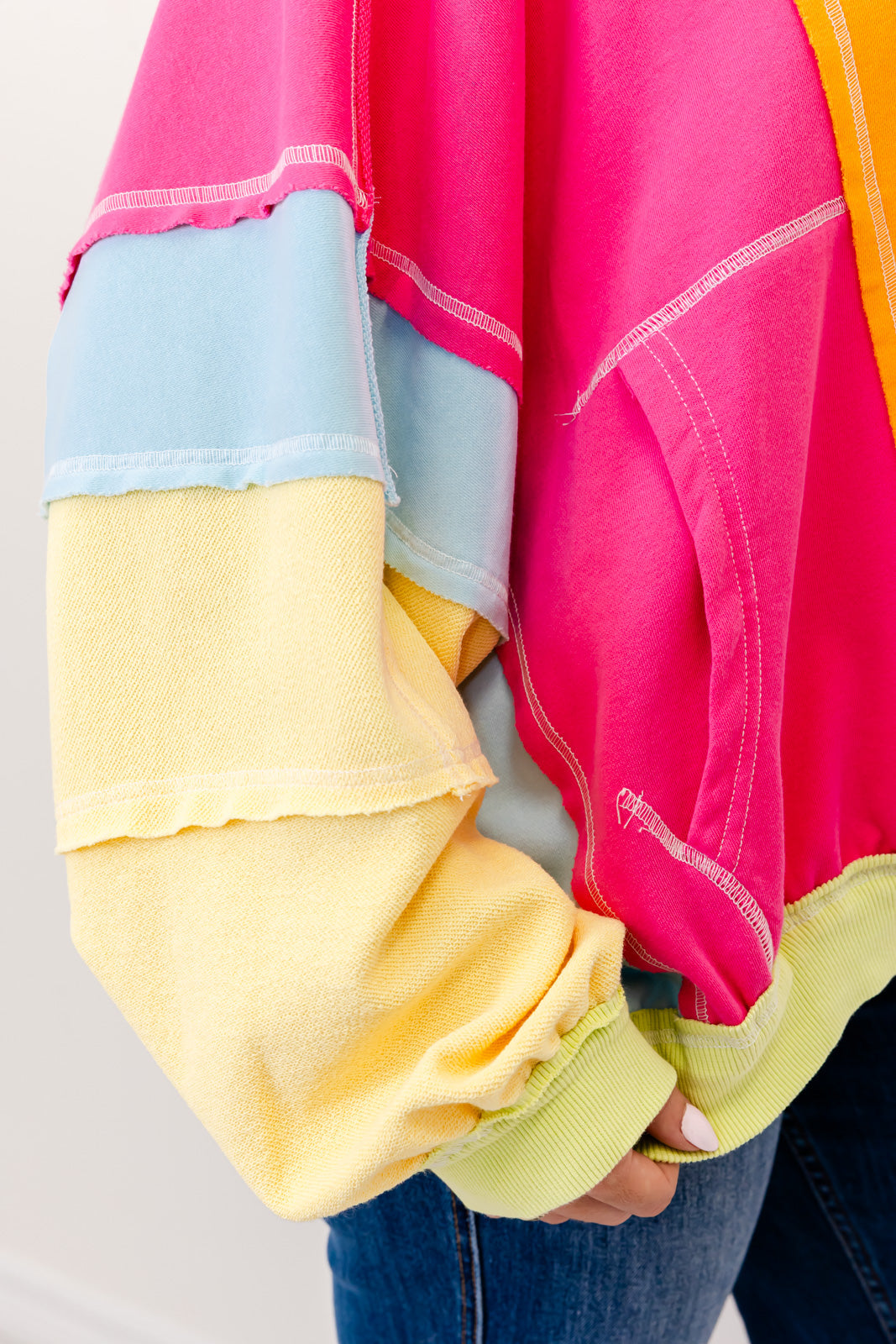 Bright Side Colorblock Crewneck Sweatshirt
