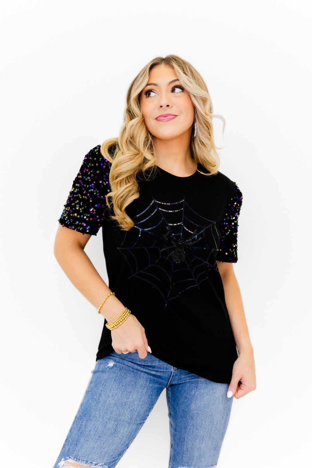 Glitzy Girl Midnight Web Top