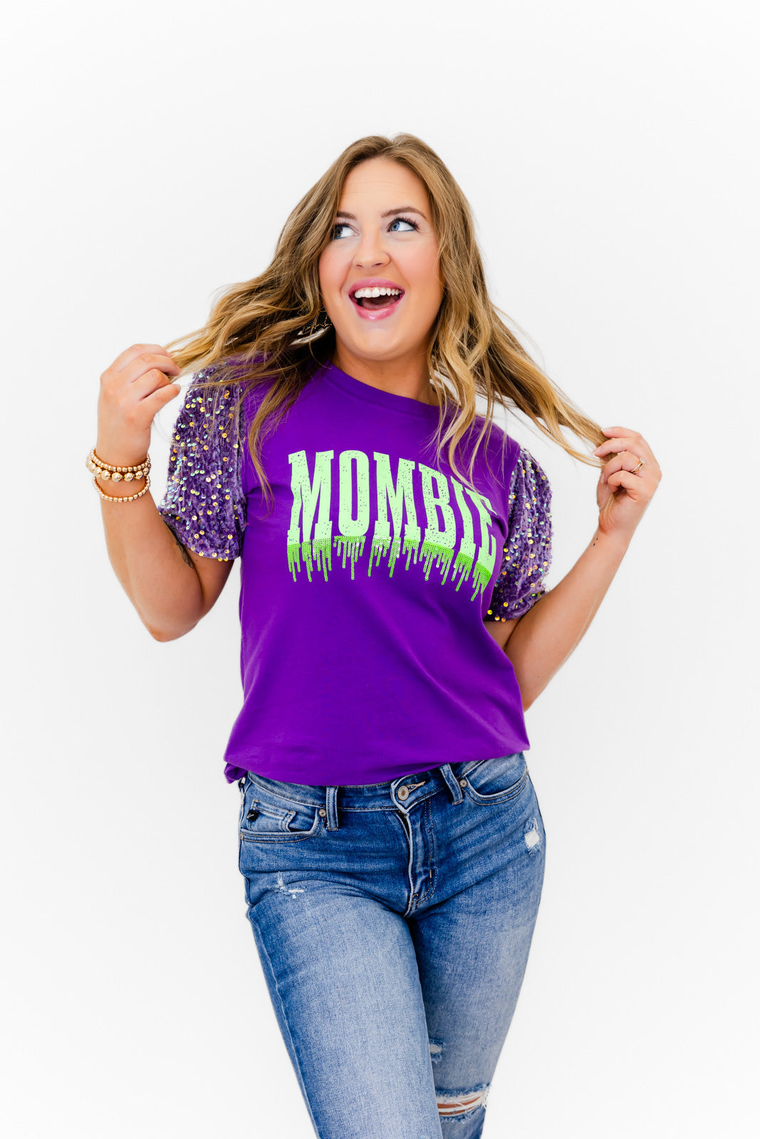 Glitzy Girl Mombie Magic Top