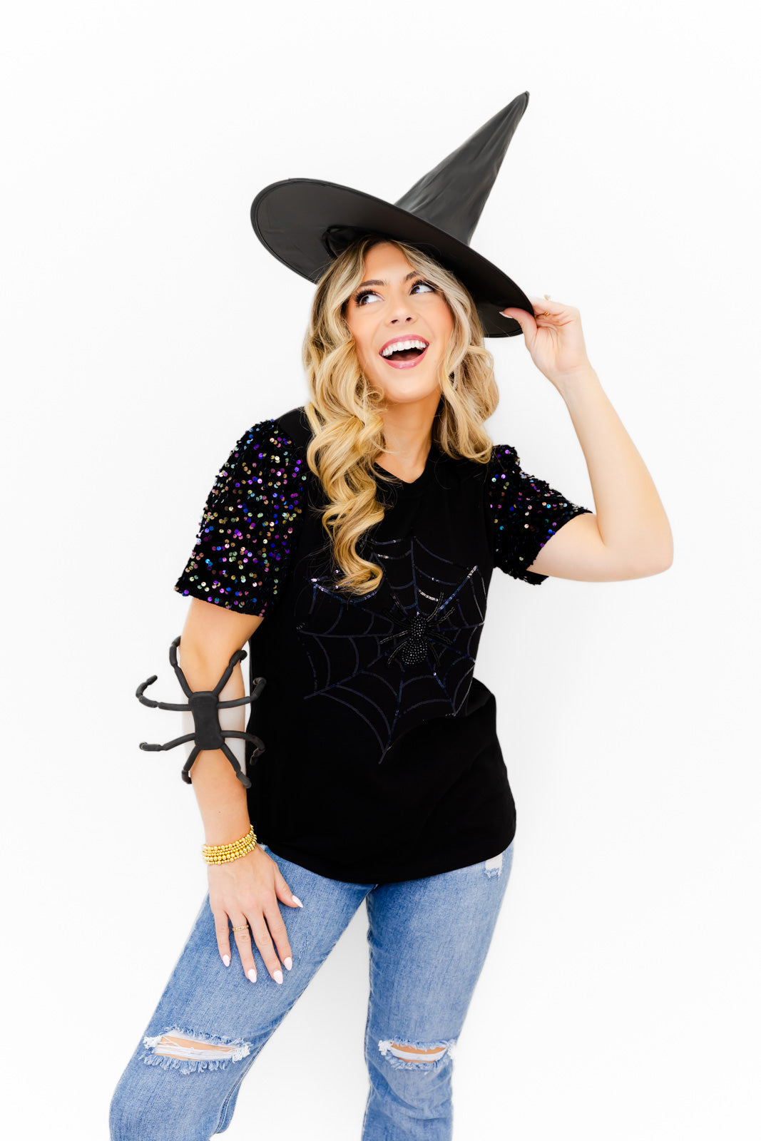 Glitzy Girl Midnight Web Top