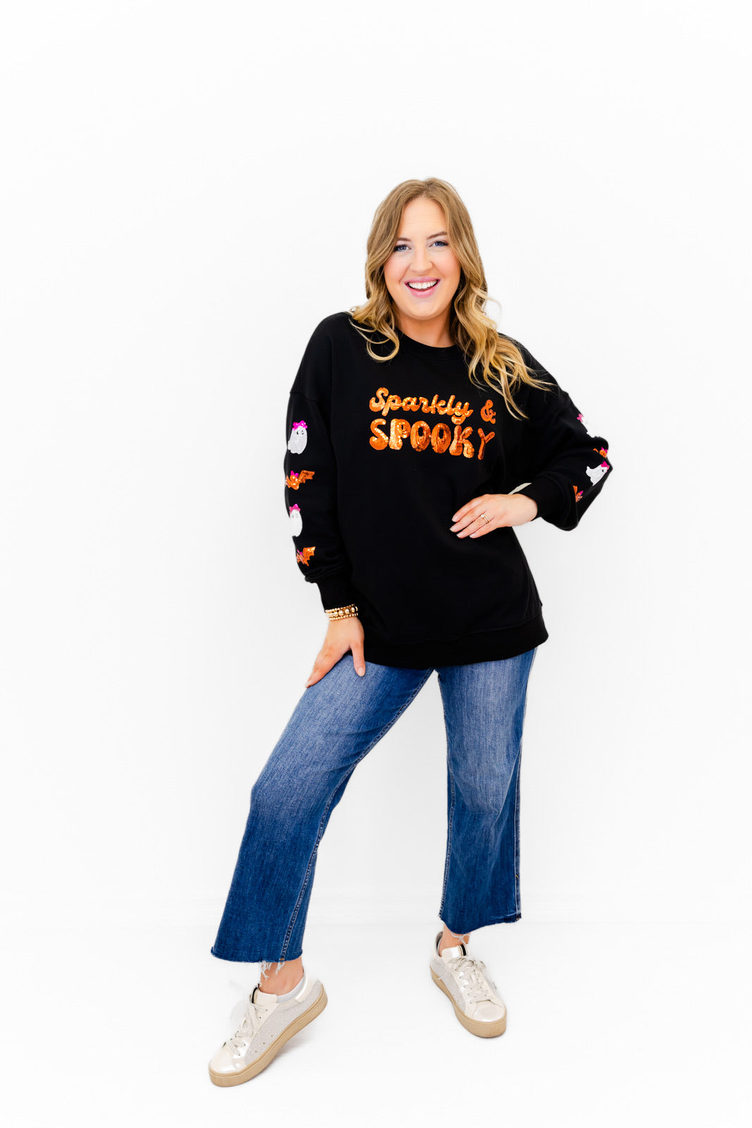 Sparkly & Spooky Sequin Embellished Sweatshirt