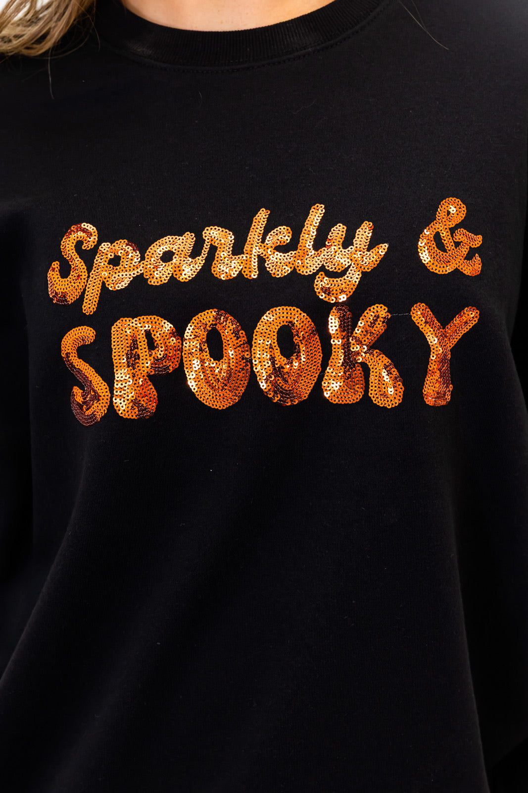 Sparkly & Spooky Sequin Embellished Sweatshirt