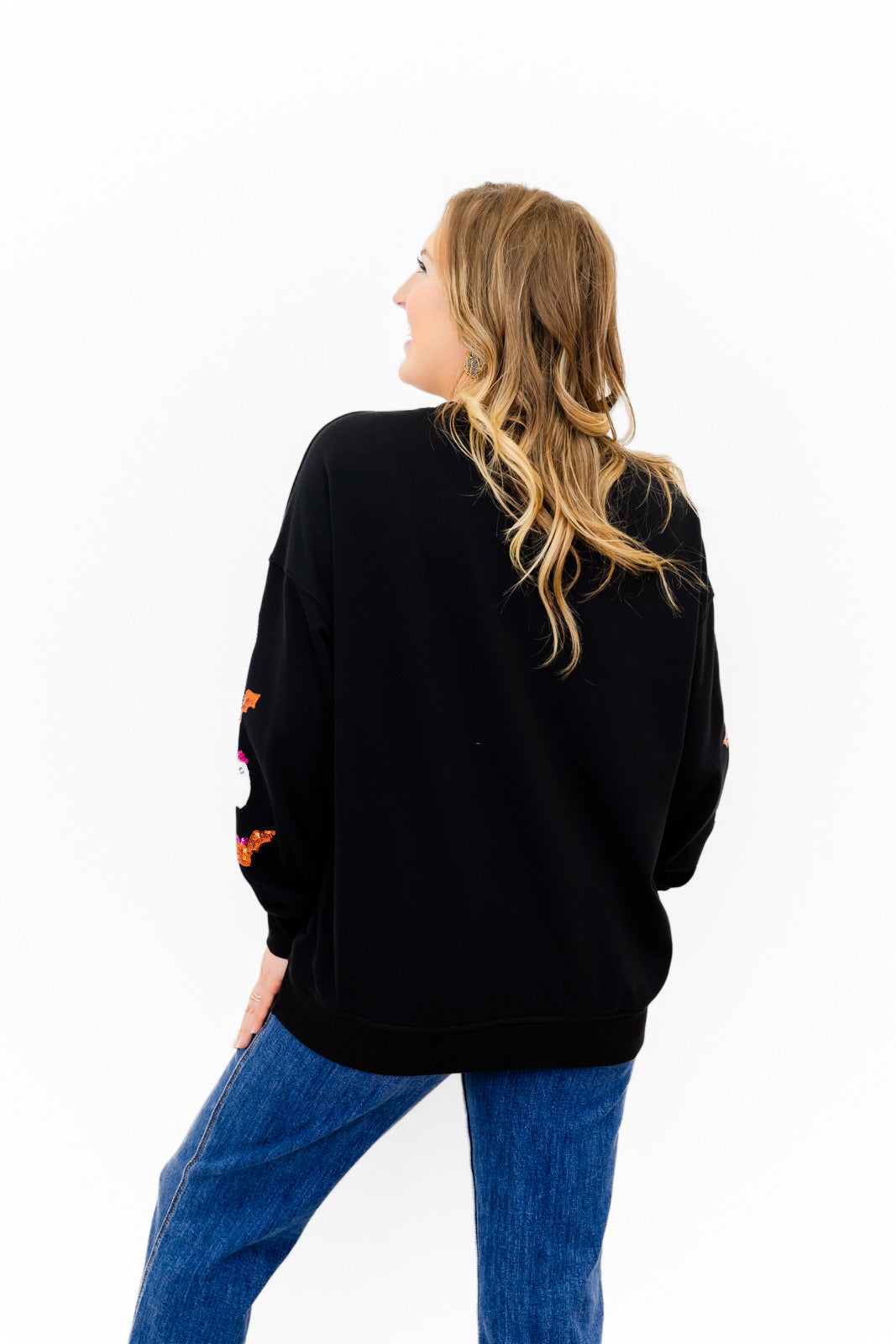 Sparkly & Spooky Sequin Embellished Sweatshirt