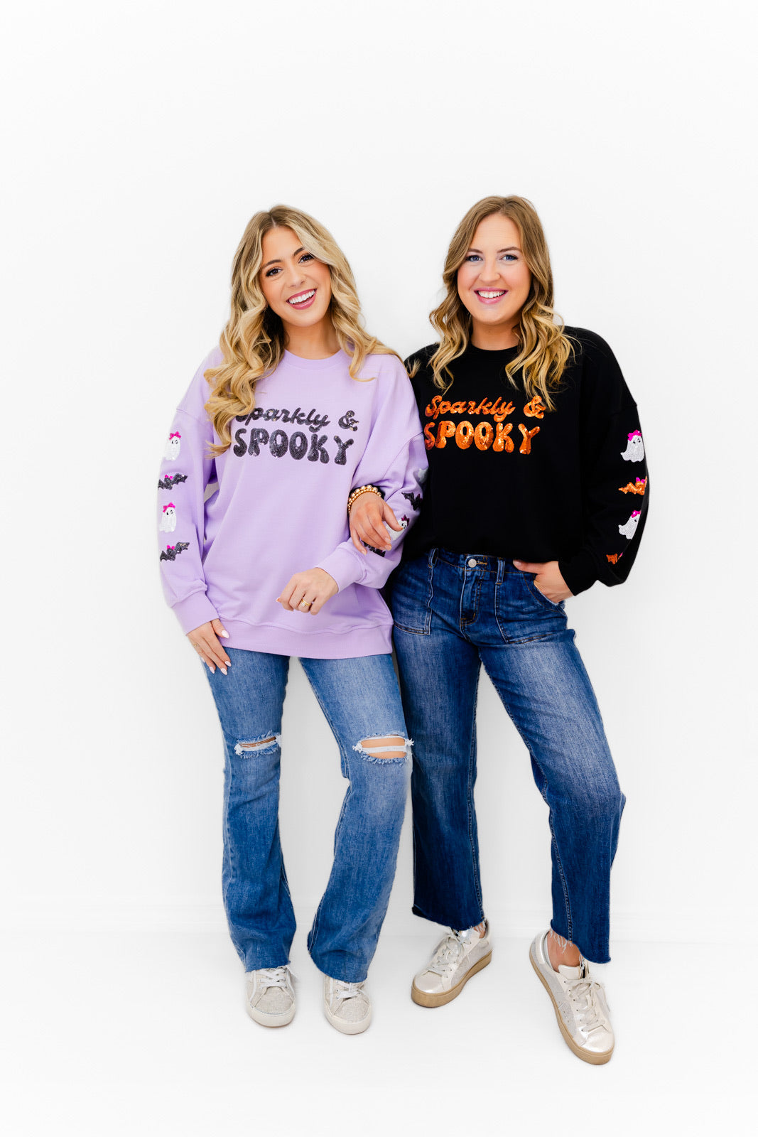 Sparkly & Spooky Sequin Embellished Sweatshirt