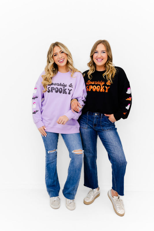 Sparkly & Spooky Sequin Embellished Sweatshirt