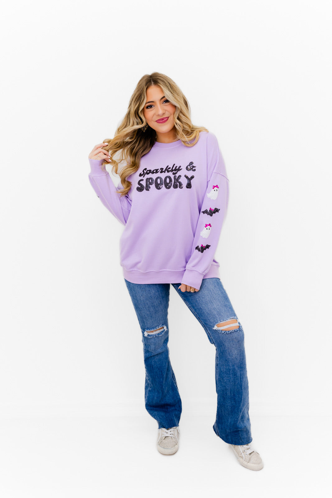 Sparkly & Spooky Sequin Embellished Sweatshirt