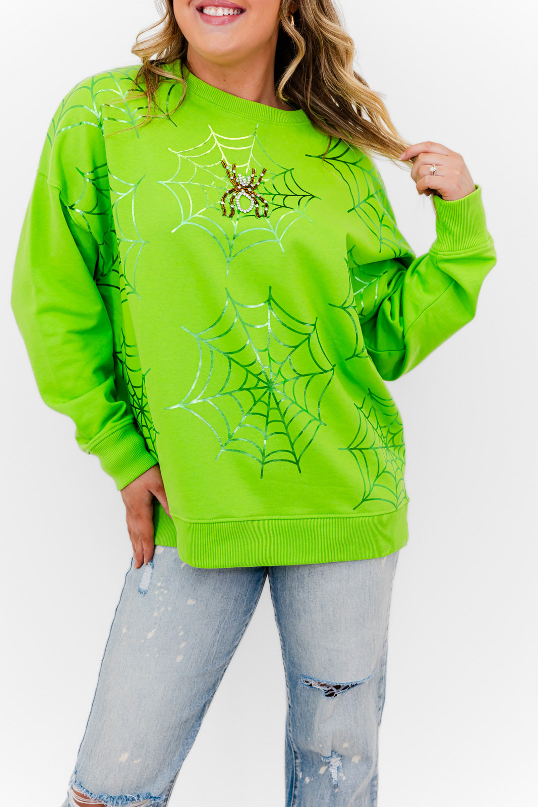 Spooky Web Glow Sweatshirt