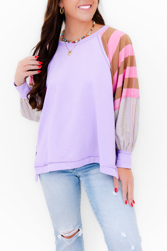 Cozy Up Color Block Top