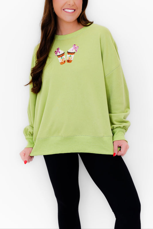 Pumpkin Spice Embellished Sweatshirt