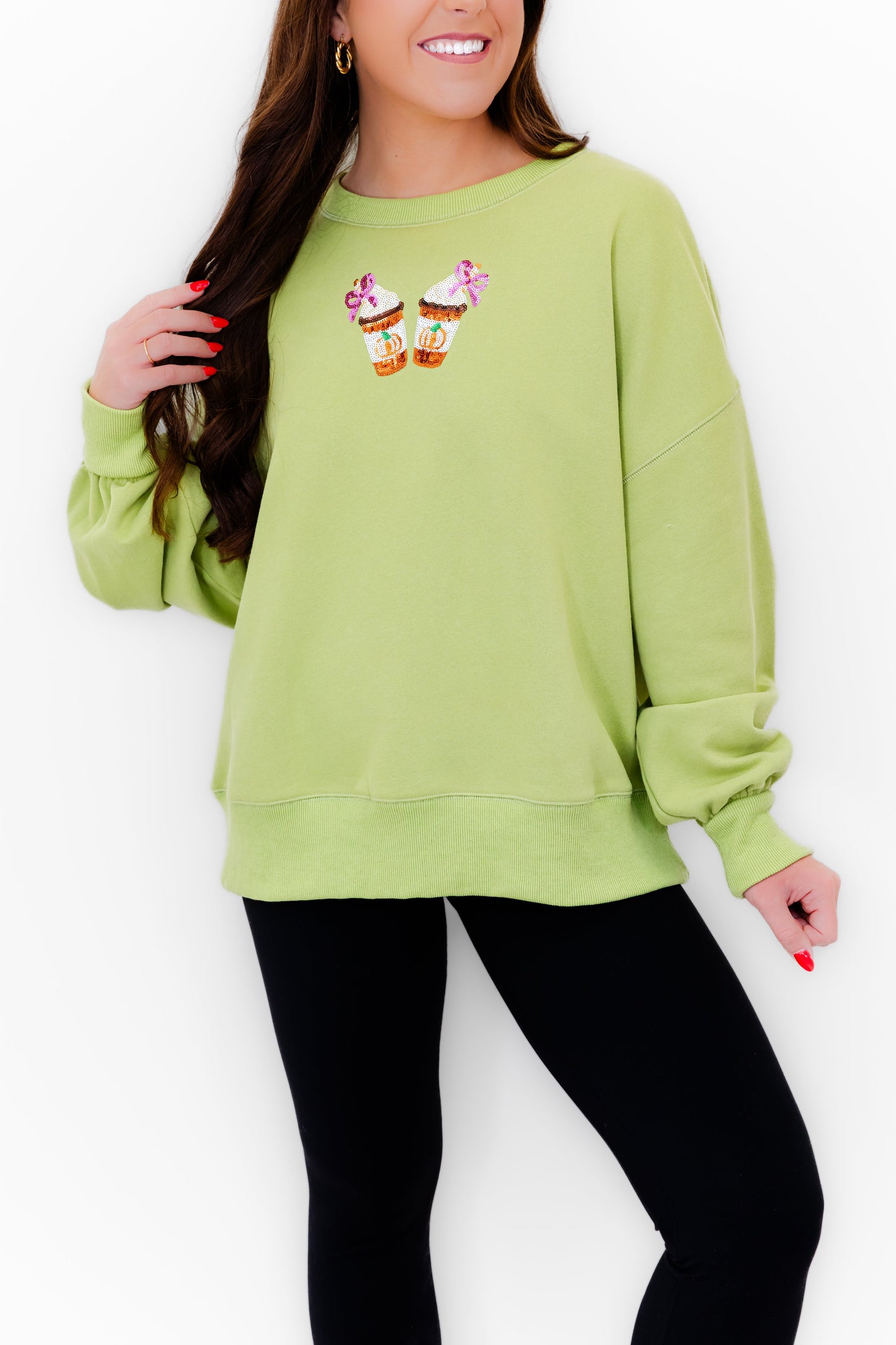 Pumpkin Spice Embellished Sweatshirt
