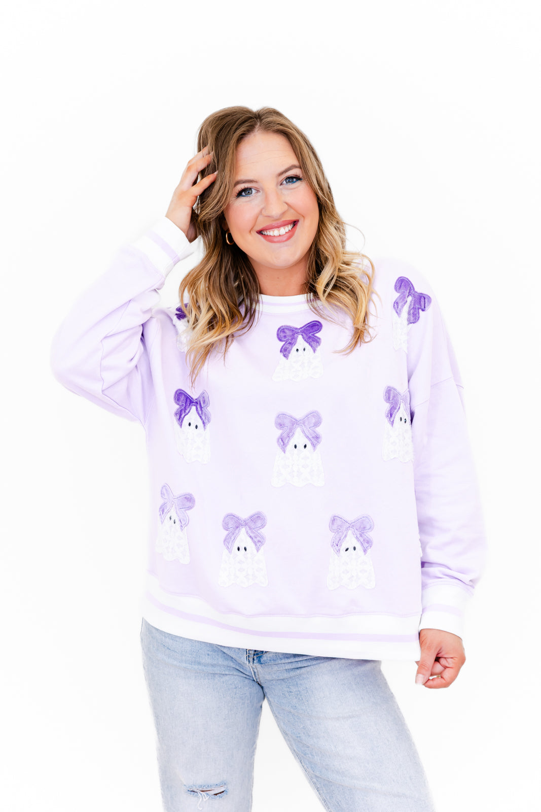 Ghosted & Gorgeous Lace Ghost Patch Sweatshirt