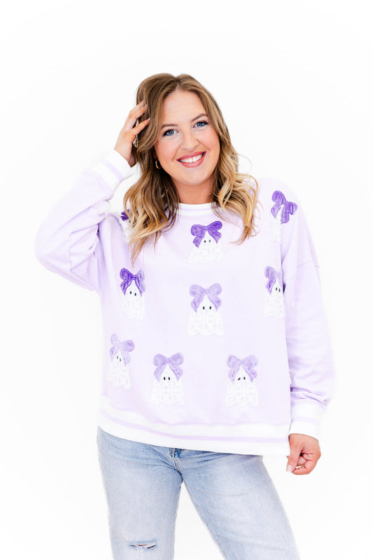 Ghosted & Gorgeous Lace Ghost Patch Sweatshirt