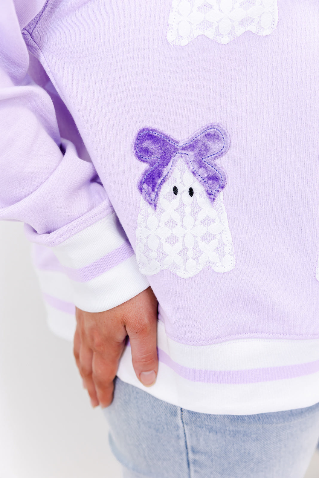 Ghosted & Gorgeous Lace Ghost Patch Sweatshirt
