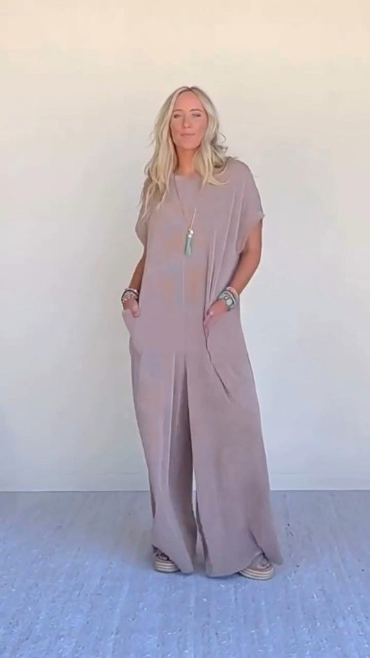 Pit Fabric Oversized Jumpsuit