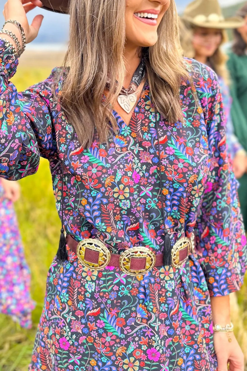 Rowan Long Sleeve Maxi Dress In Empress Blooms