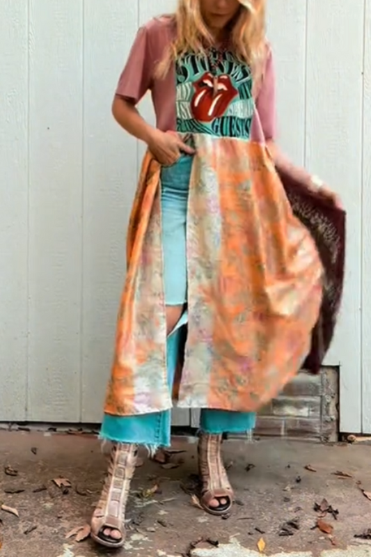 The Rolling Stones Double Split Maxi Tee