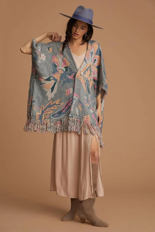 Knit Tassel Kimono