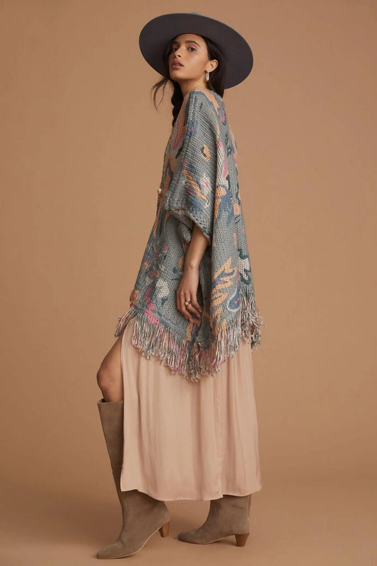 Knit Tassel Kimono