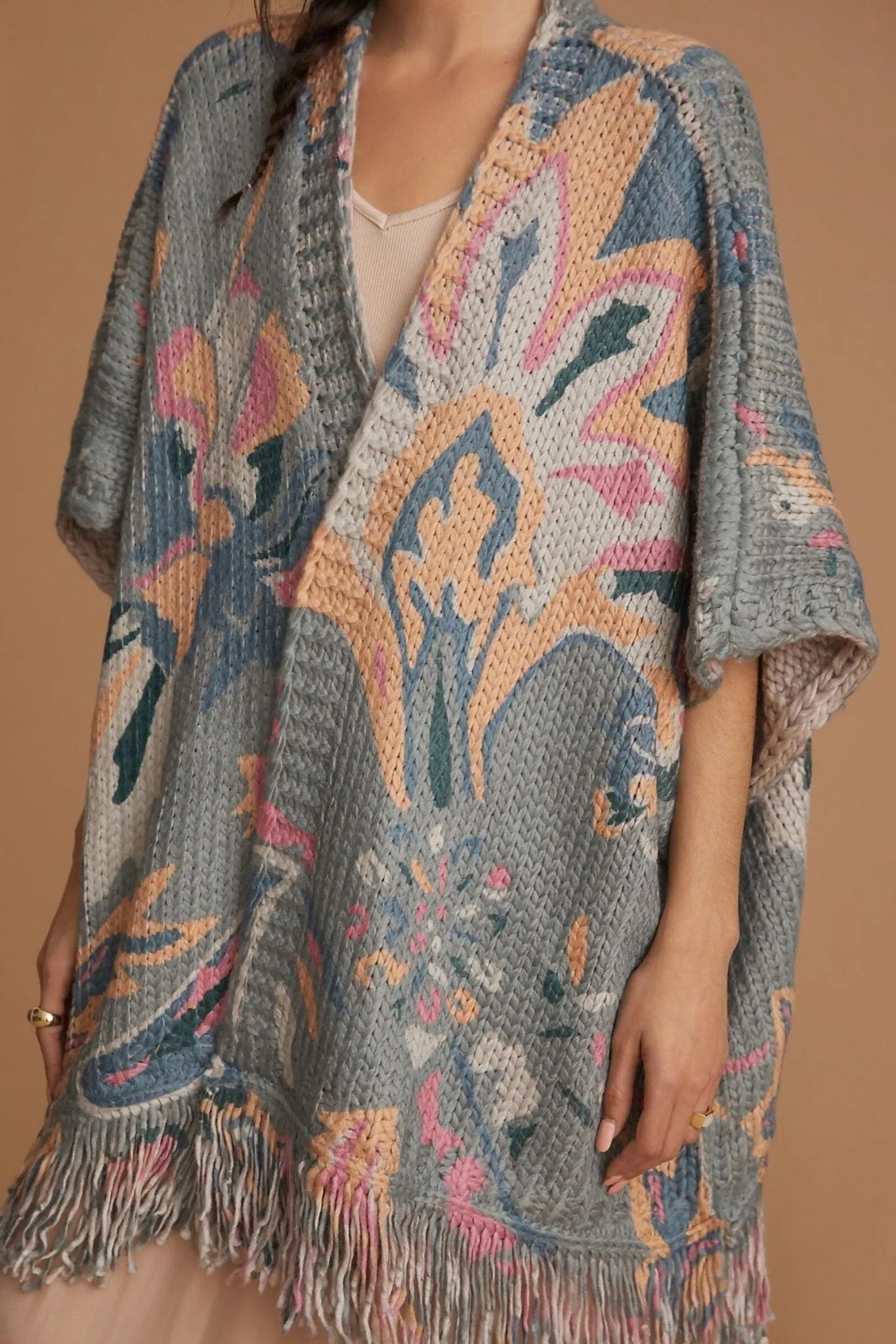 Knit Tassel Kimono