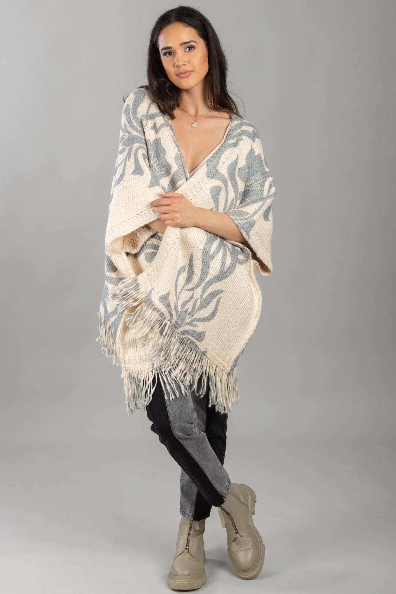 Knit Tassel Kimono