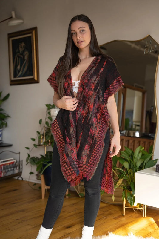 Woven Fringed Kimono
