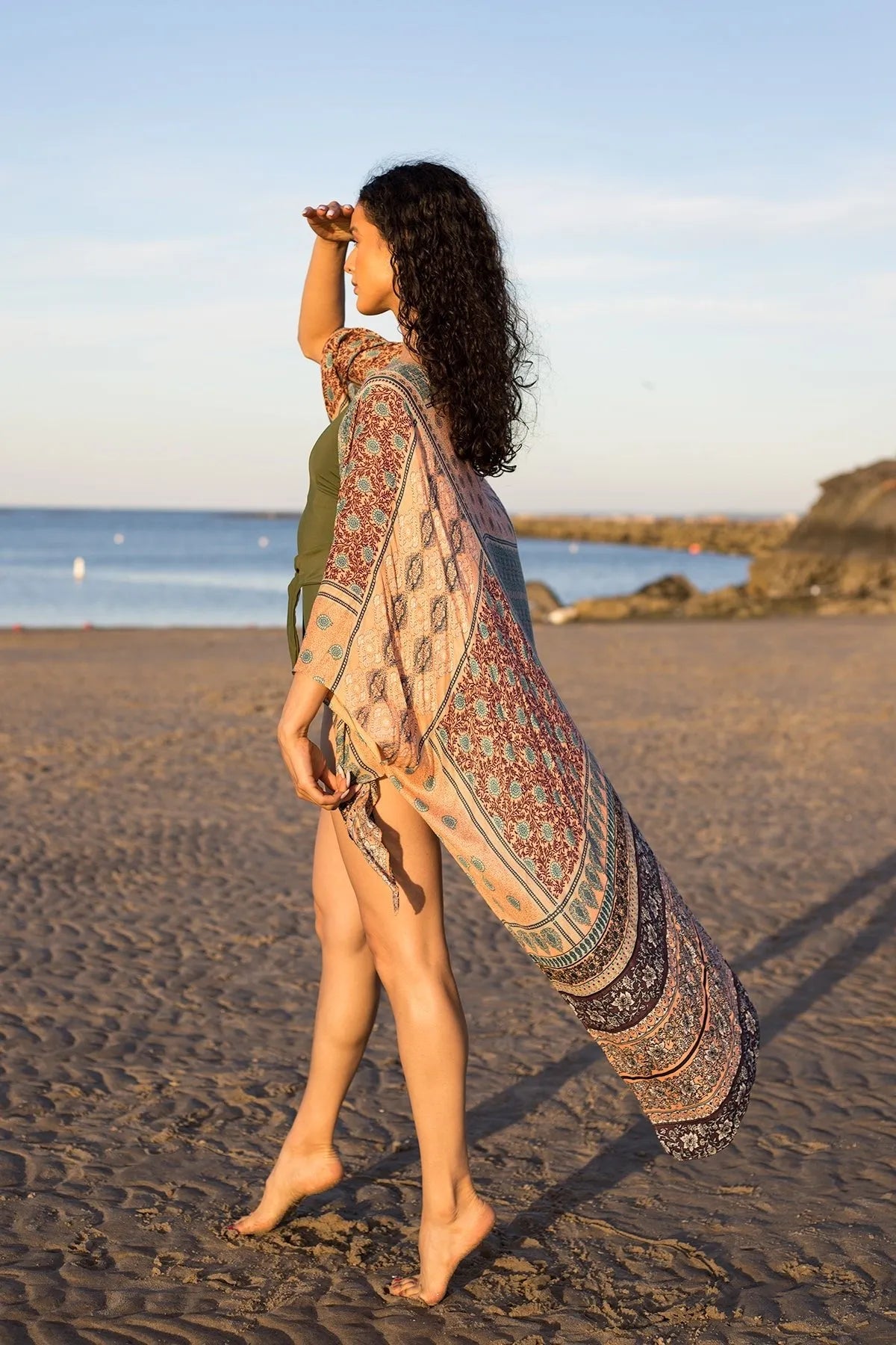 Tropical Block Kimono