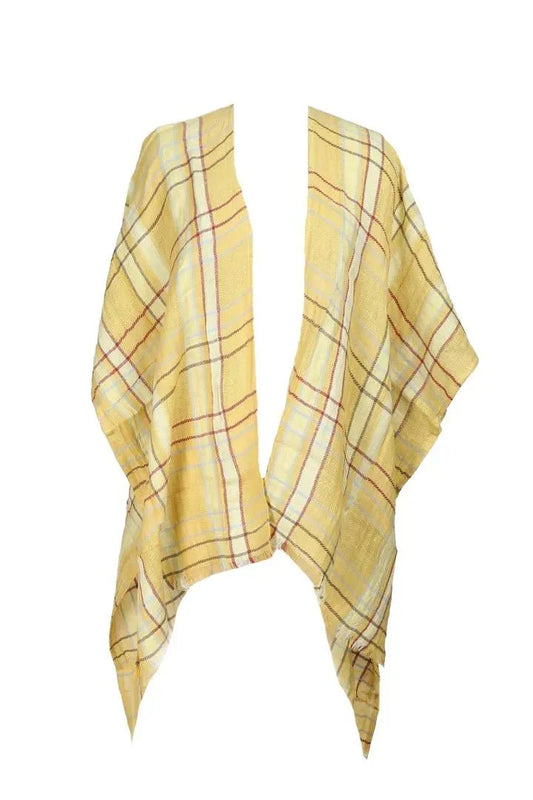 Linen Cotton Plaid Kimono