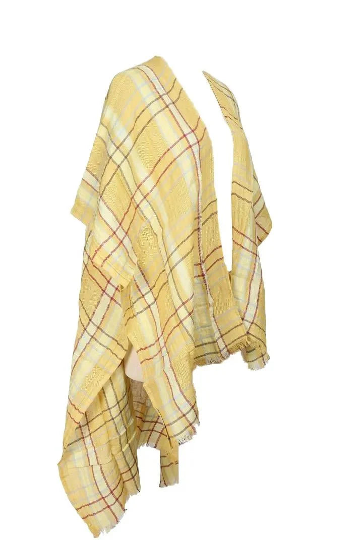 Linen Cotton Plaid Kimono