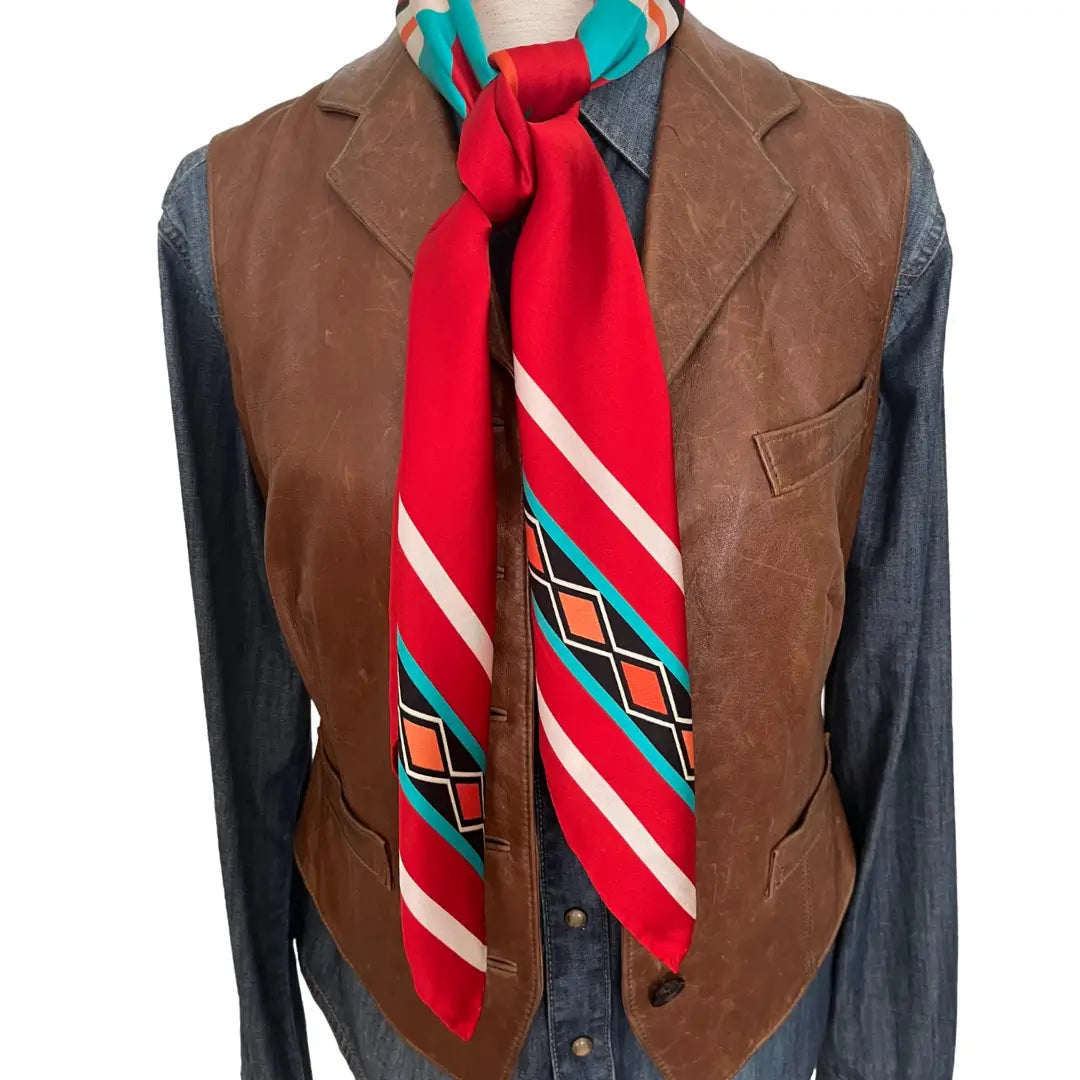 Aztec Wild Rags (Red River) Silk Scarf
