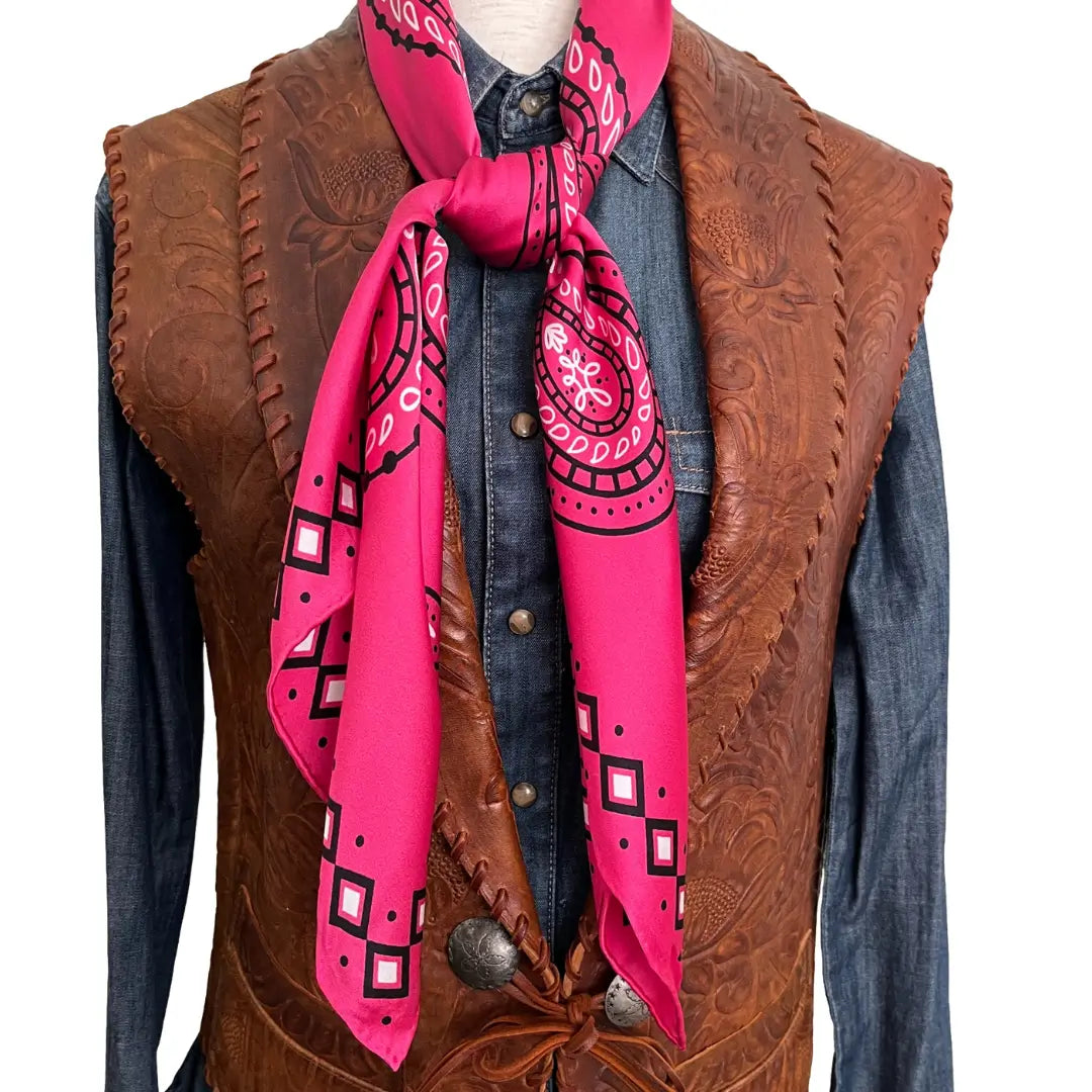 Paisley Wild Rags (Flamingo) Pink Silk Scarf