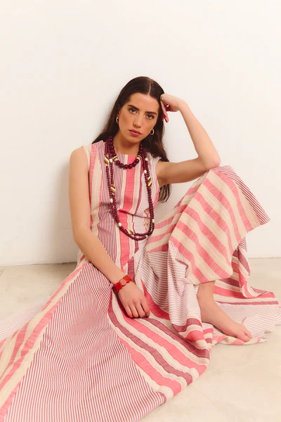 Striped Patchwork Dress