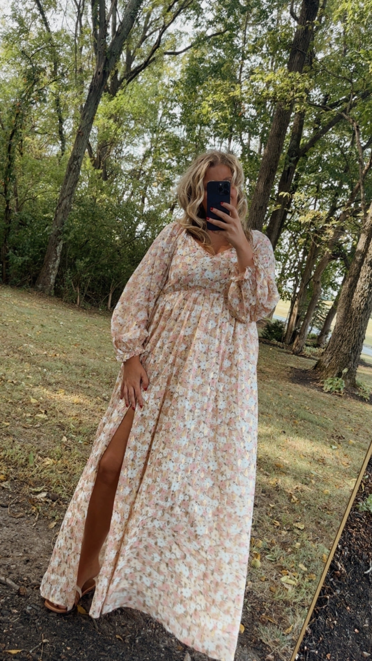 Timeless Romantic Chiffon Maxi Dress, Pink Floral