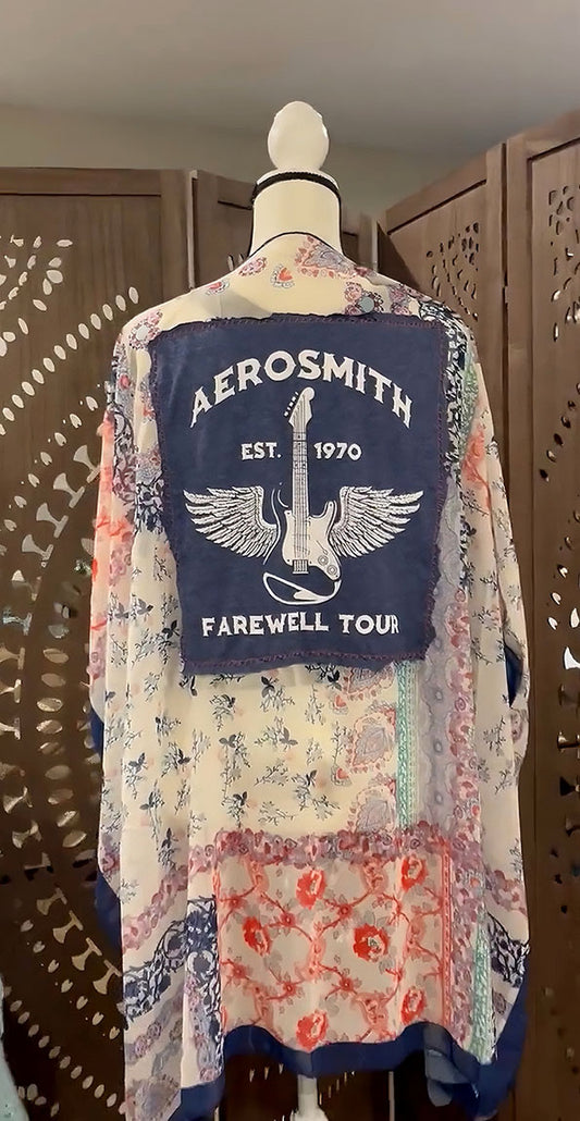 Aerosmith Tour Long Kimono Cover Up