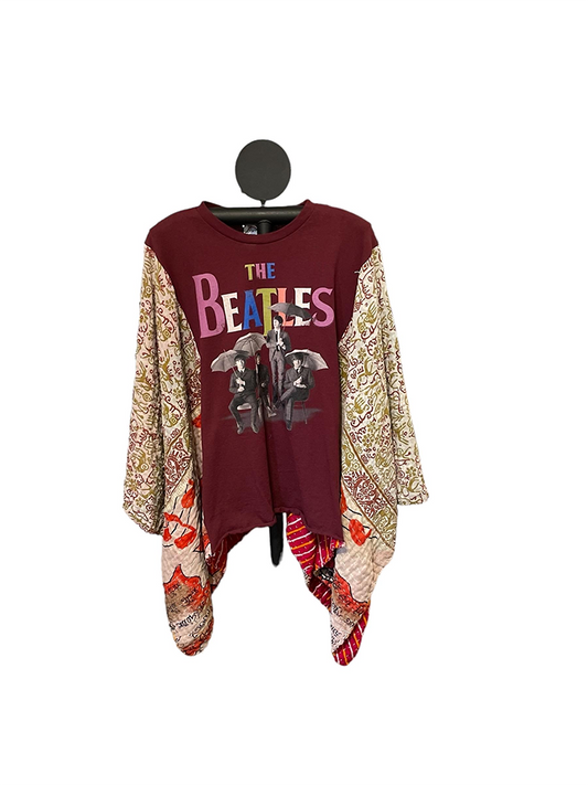 Printed Batwing Sleeve Top