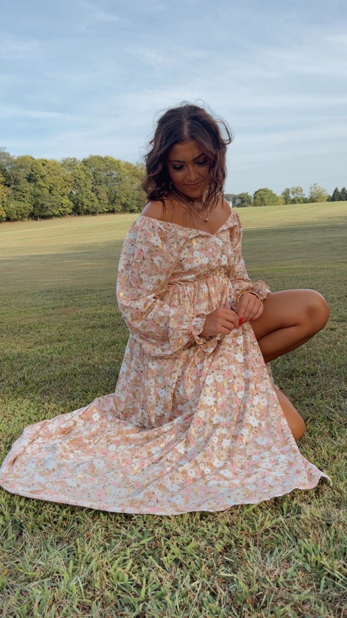 Timeless Romantic Chiffon Maxi Dress, Pink Floral