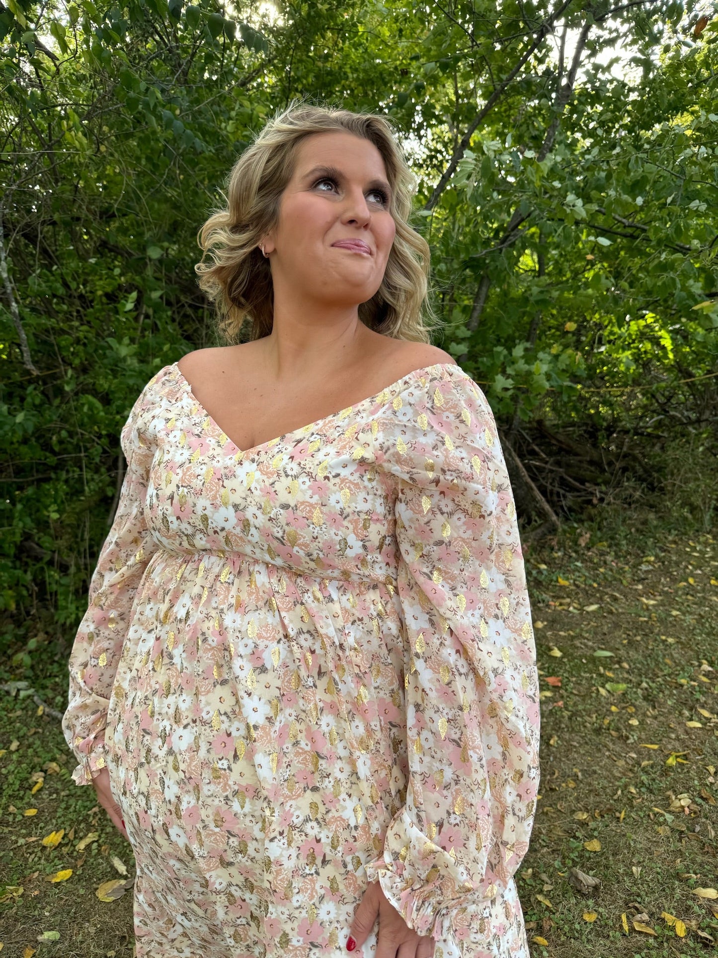 Timeless Romantic Chiffon Maxi Dress, Pink Floral