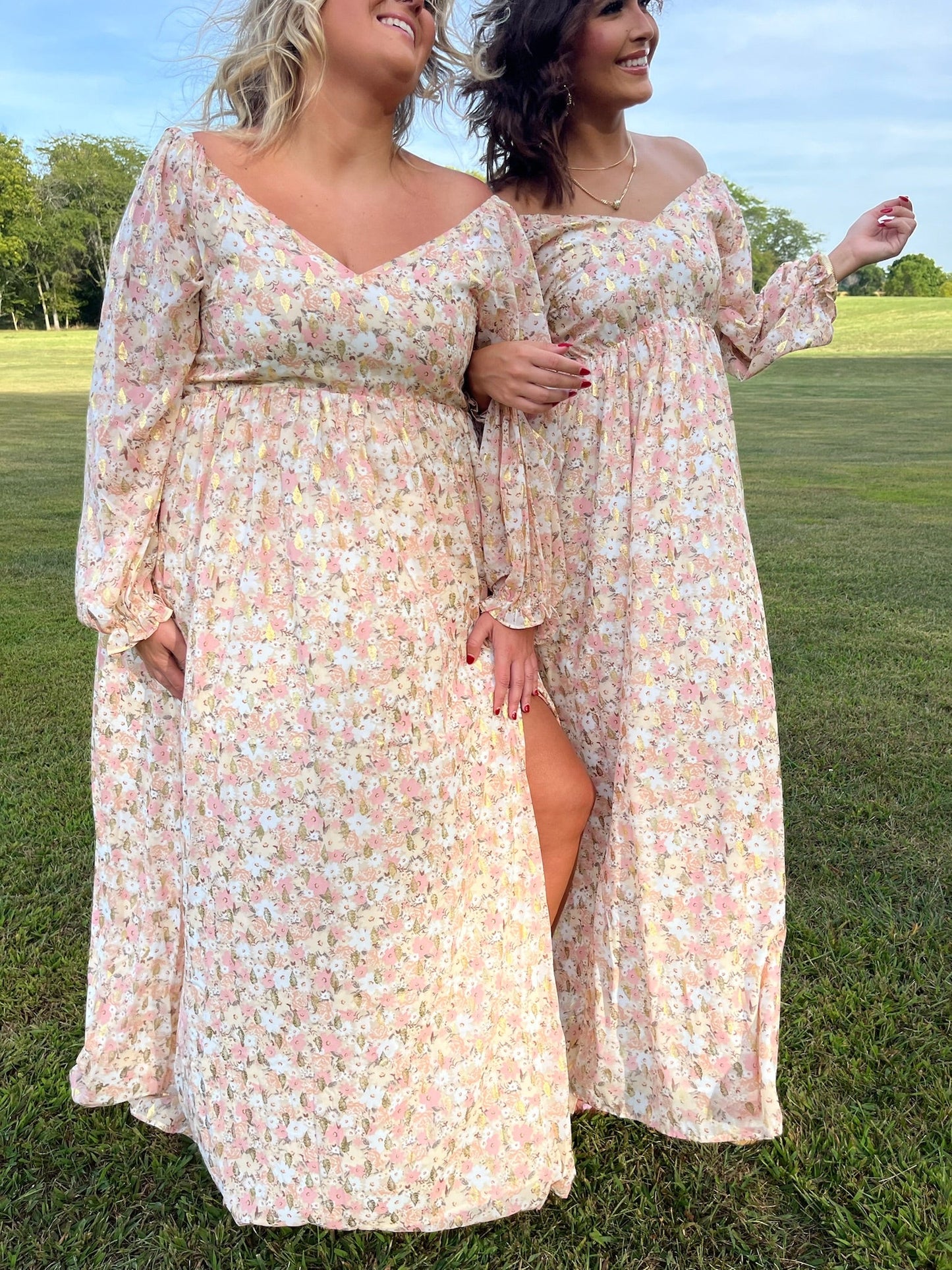 Timeless Romantic Chiffon Maxi Dress, Pink Floral