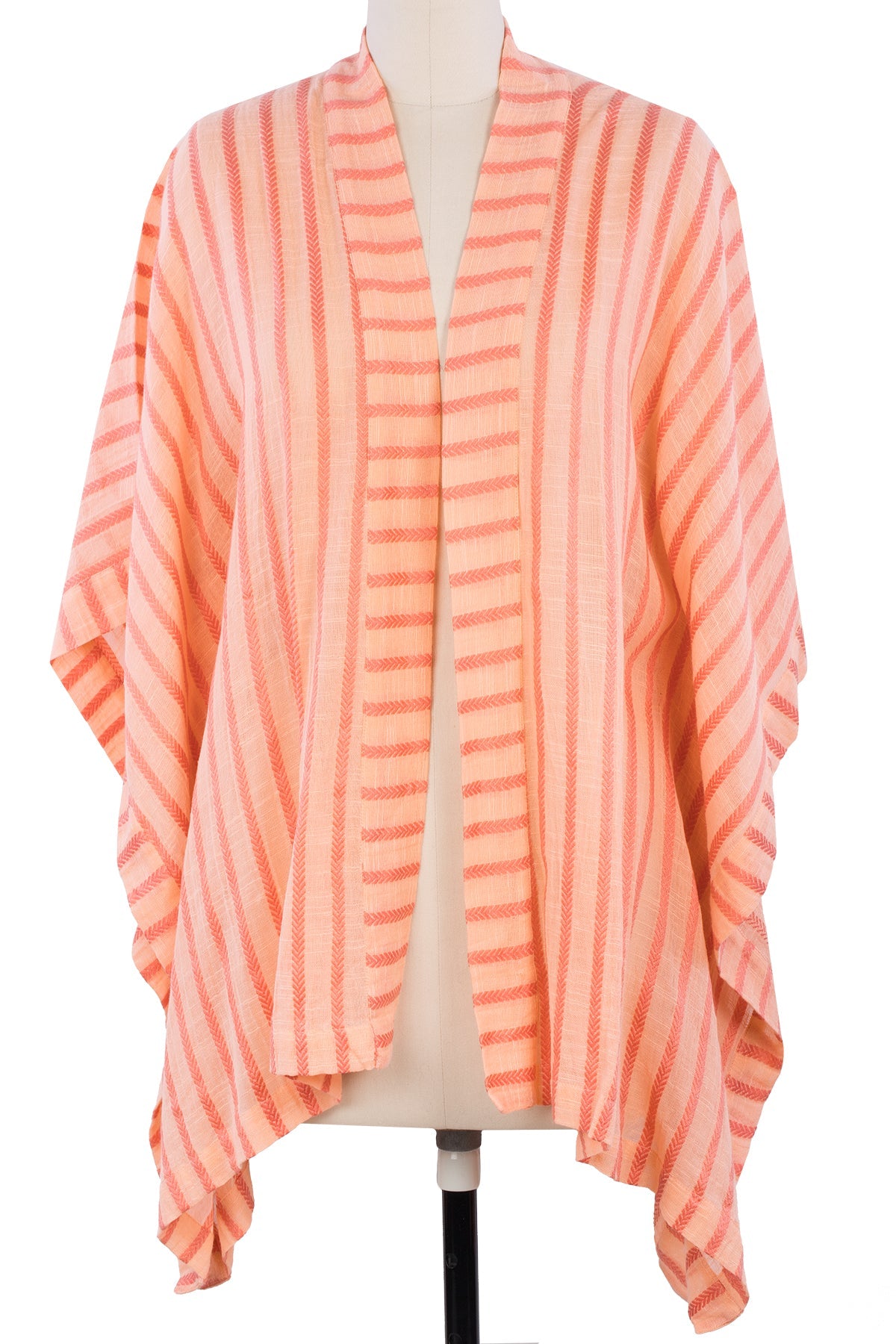 Striped Cotton Cover Up Kimono