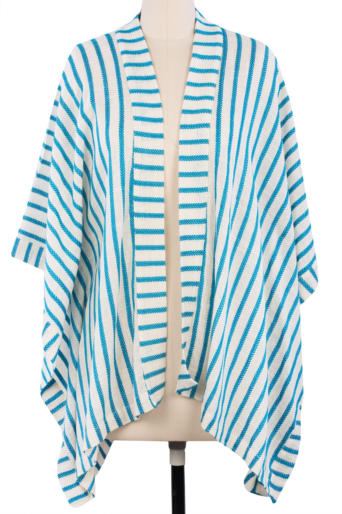Striped Cotton Cover Up Kimono