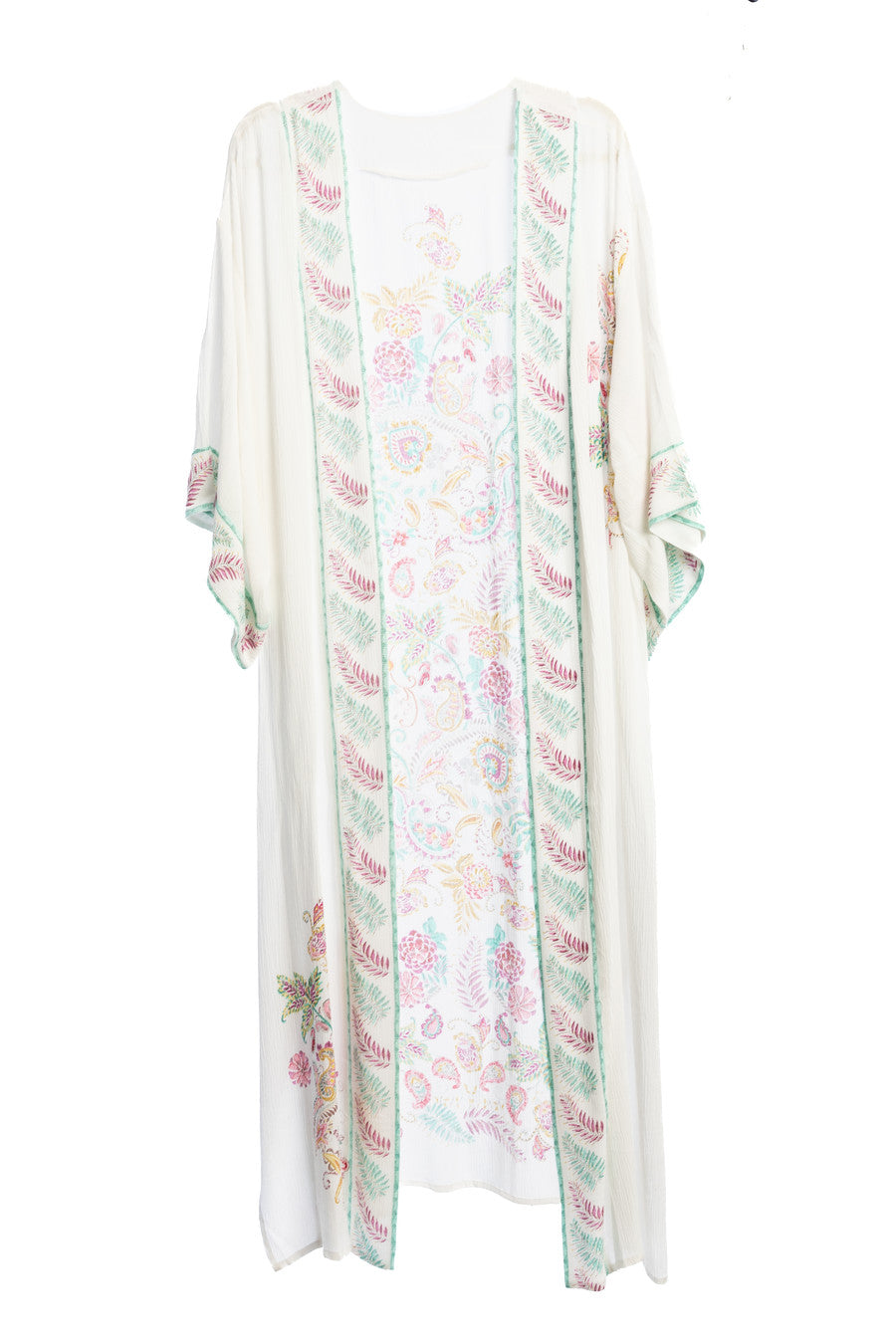 Flowy Paisley Kimono Long