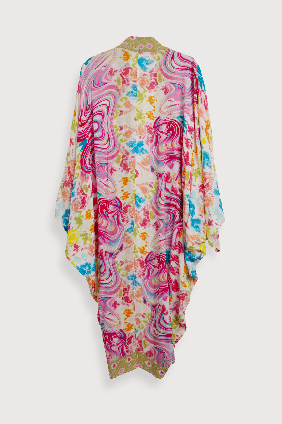 Multicolor Marble Kimono