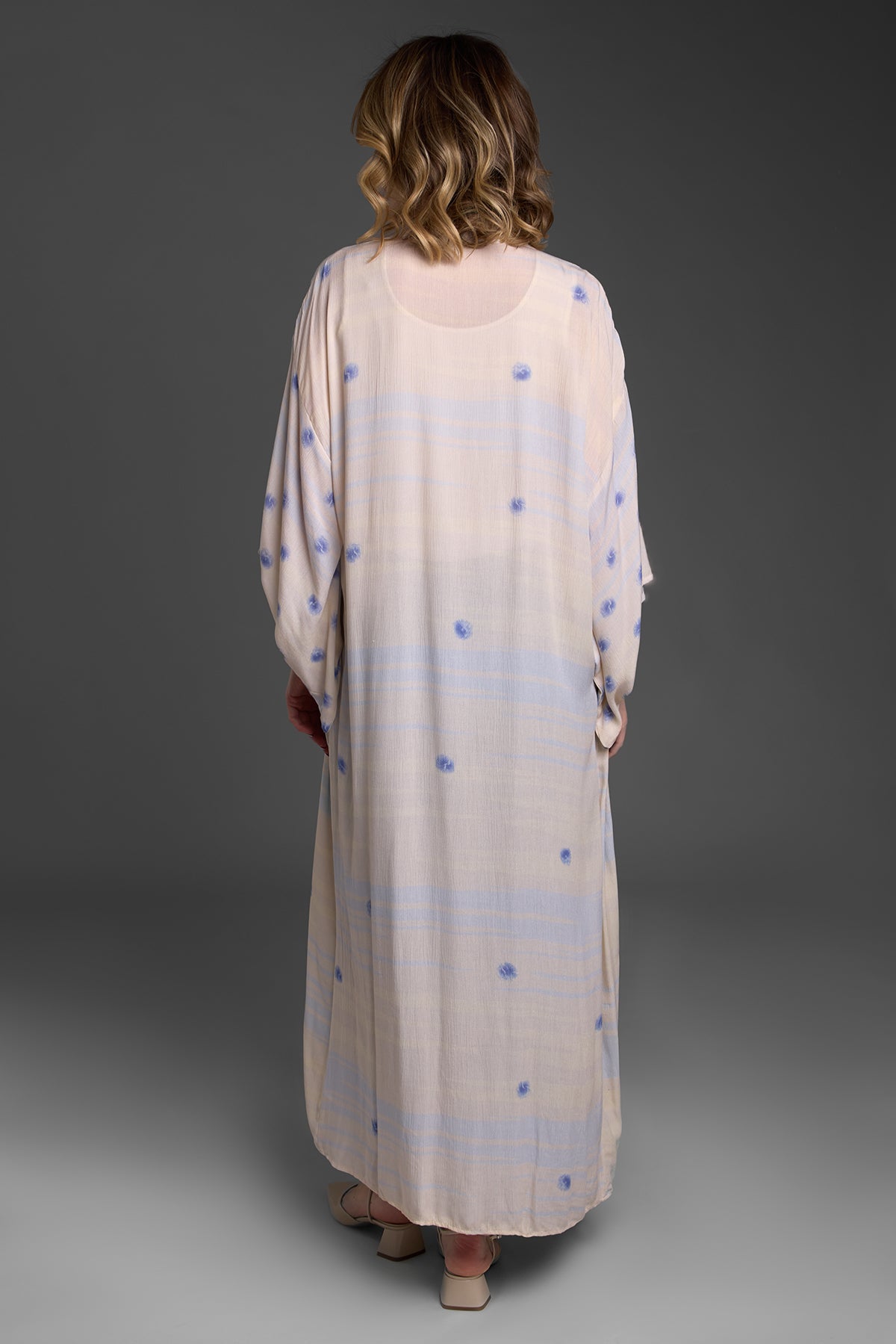 Soft Blue Dot Kimono