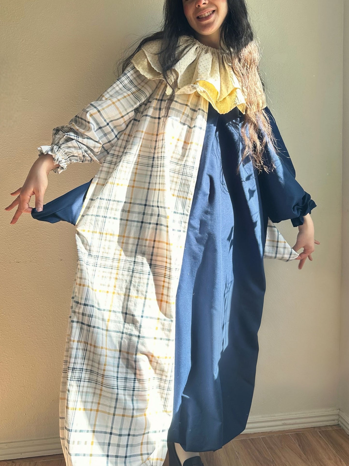 Plaid Planet Clown Costume Suit Jumpsuit