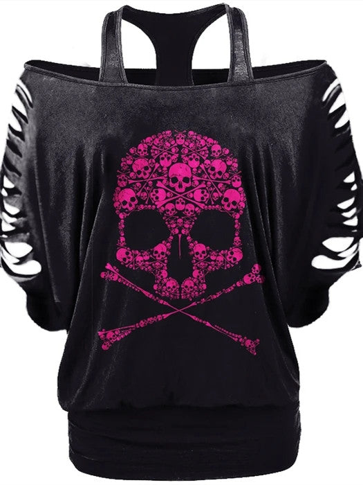 Ladies famous printed short-sleeved T-shirt