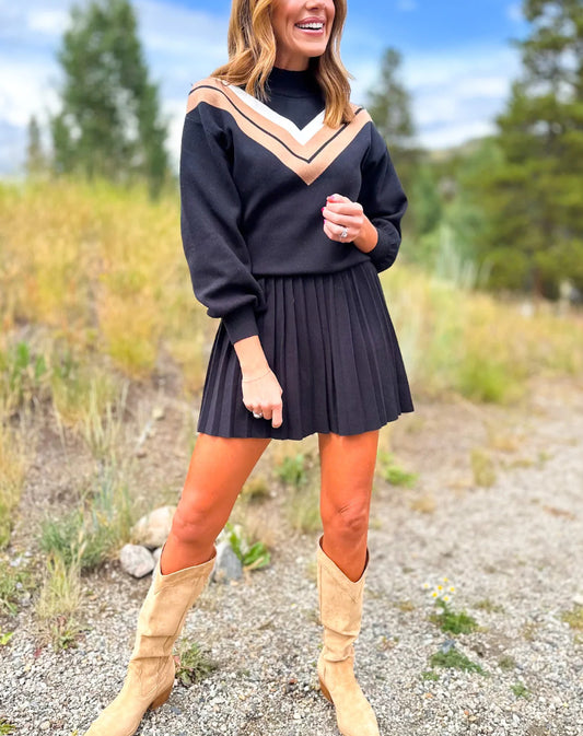 Black turtleneck sweater