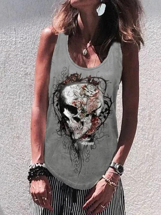 Sleeveless Casual Plain Shirts & Tops