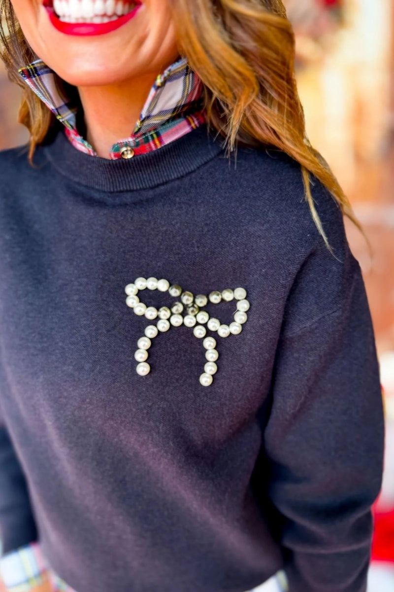Pearl Bow Sweater
